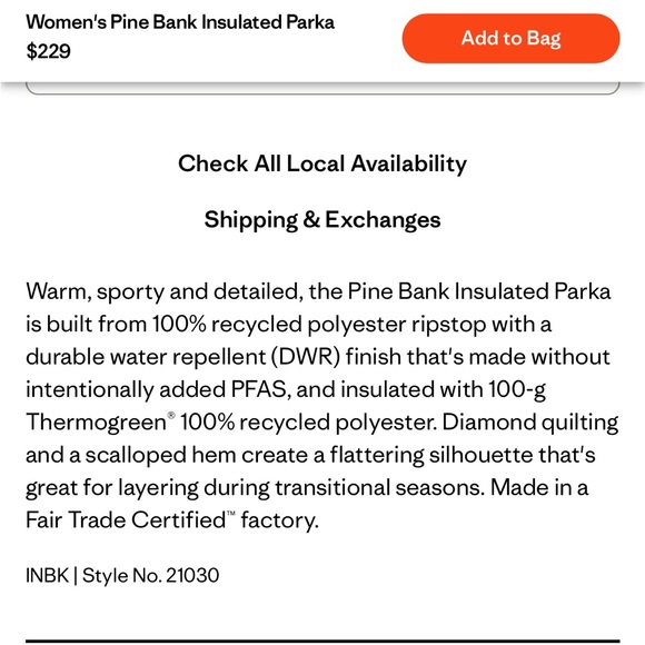 Patagonia Women’s Pine Bank Insulated Parka - Picture 10 of 11